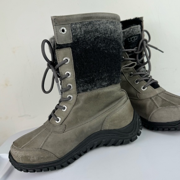 UGG Adirondack ll Waterproof Leather Lace Up Boot Sz 6 Vibram Sole - Picture 10 of 14